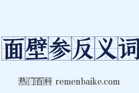 面壁参反义词是什么意思的图片